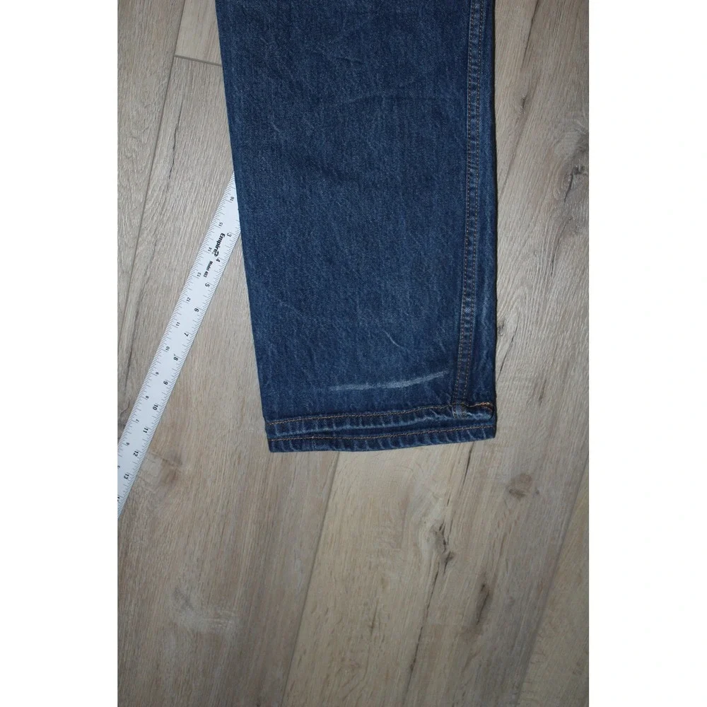 VTG Levi's 501 Mens Straight Leg Button Fly Dark Wash Blue Denim Jeans W36 L32